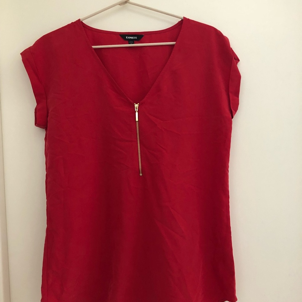 New Without Tags - Express Red Gramarcy Tee (Sm)